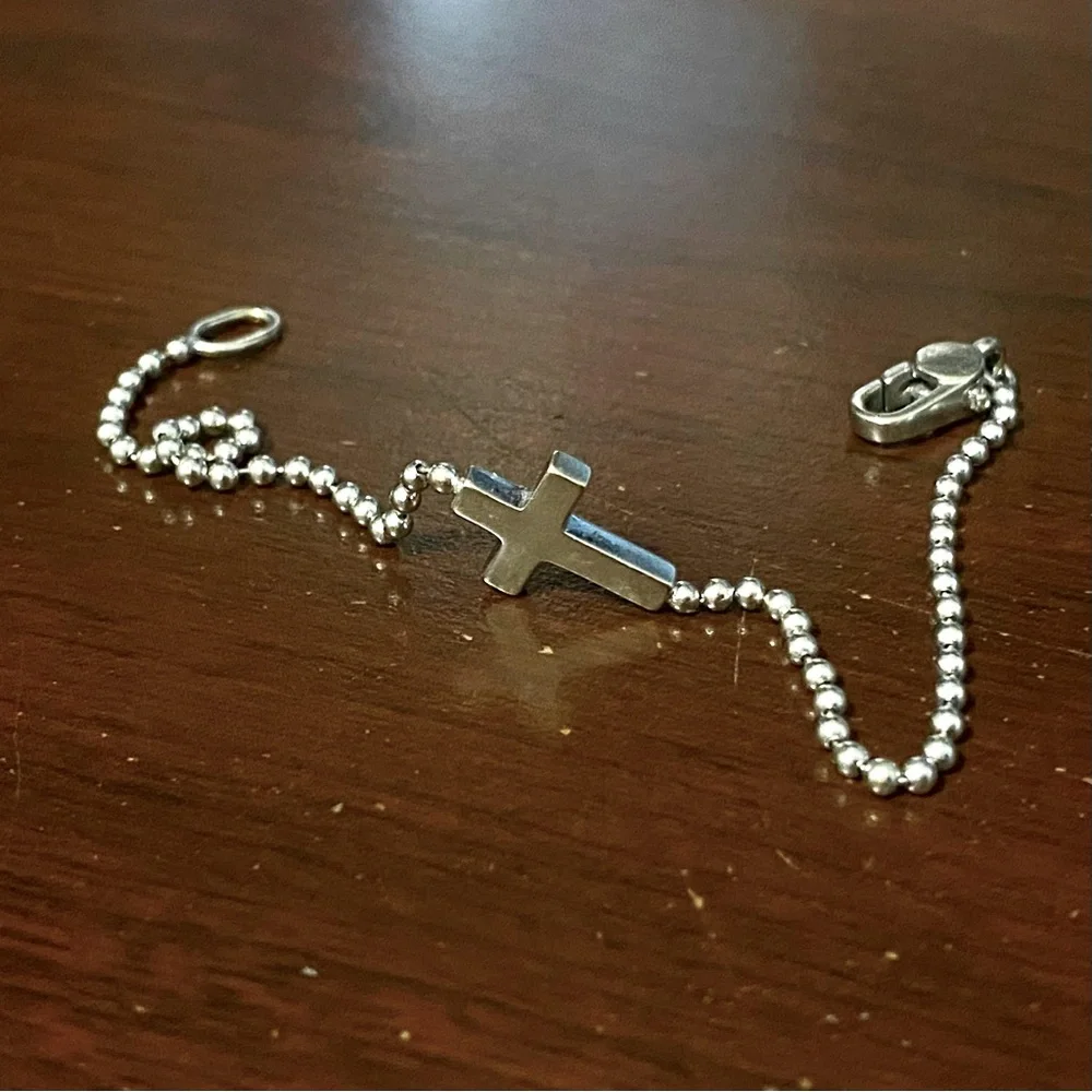 Gucci Ball Chain Cross 750 18K White Gold Bracelet | # 16 - Picture 5 of 14